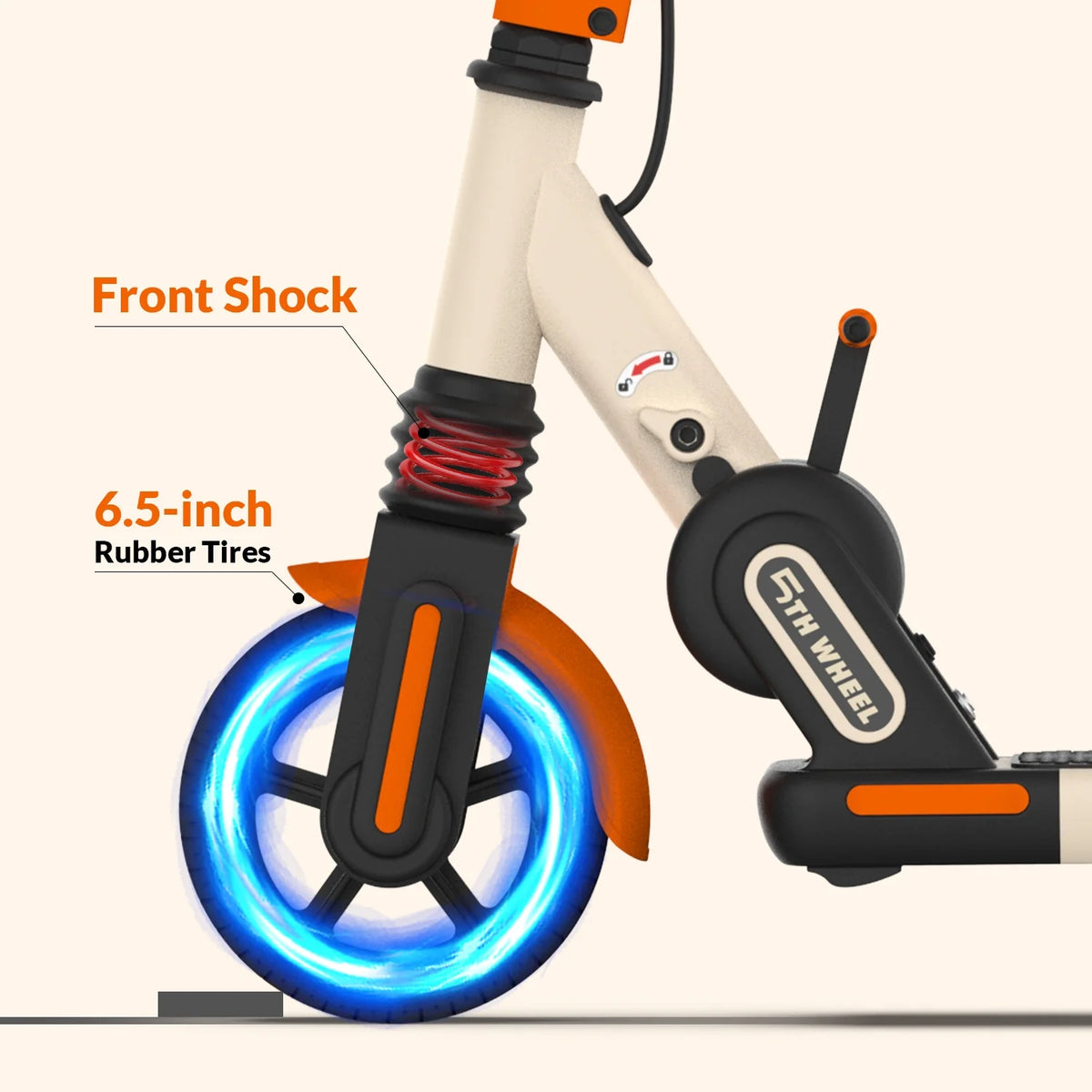 Electric Scooter with 6.5 Rubber Tires, 150W Motor, Foldable L793