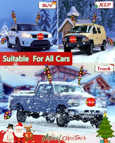 Christmas Reindeer Antlers Car Decoration Kit IP44 Waterproof LED Lights Multicolor T48167