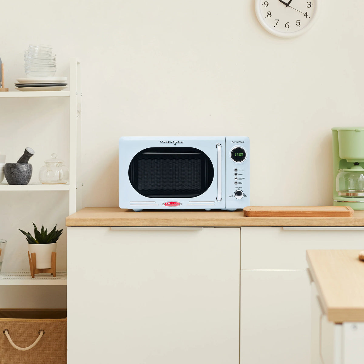 Blue 0.7 Cubic Foot 700-Watt Countertop Microwave Oven W15097