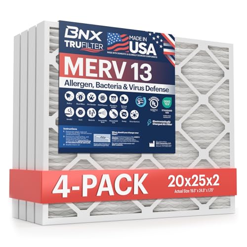 16x25x1 MERV 13 Pleated Air Filter 4-Pack R99874