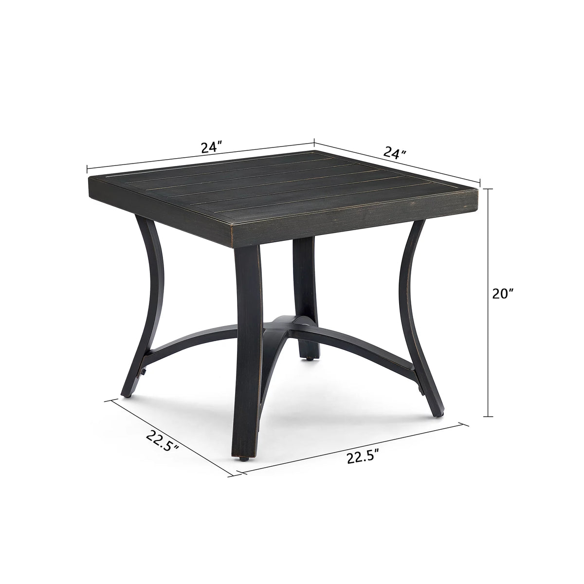 Outdoor Patio Aluminum Square Side Table Z1718