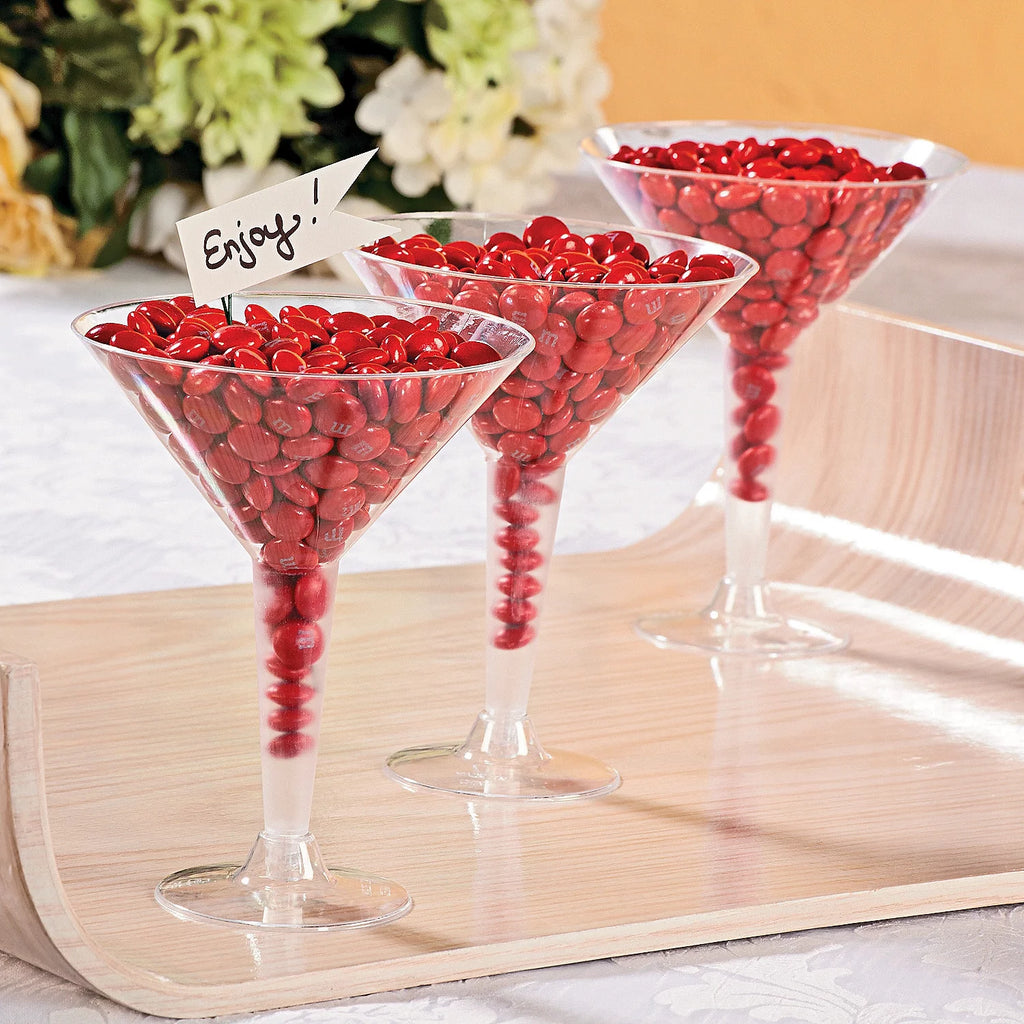 Clear Plastic Martini Glasses, 20 Pieces M403100