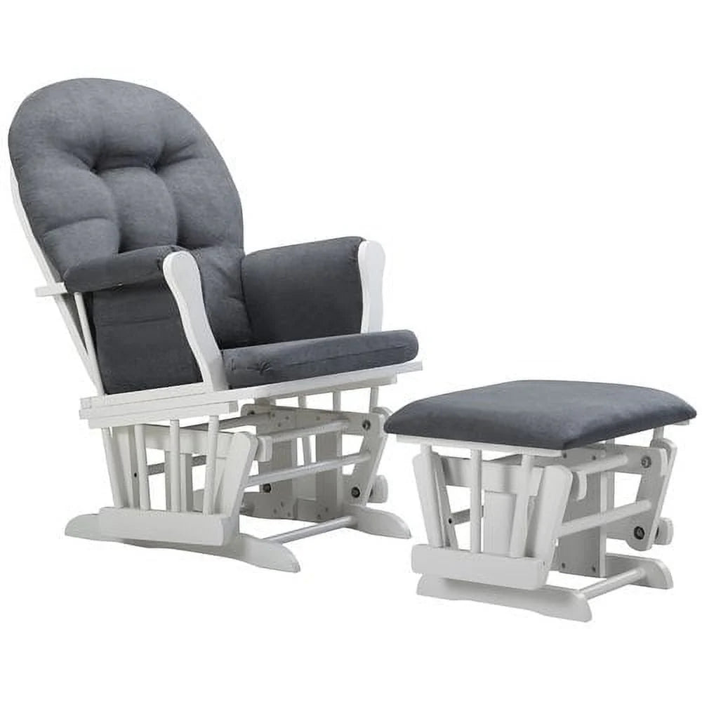 Windsor Glider and Ottoman, Natural w/ Beige Cushion U648908