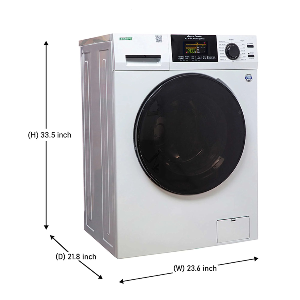 15 lbs Compact Combo Washer Dryer with Pet Cycle in White L435