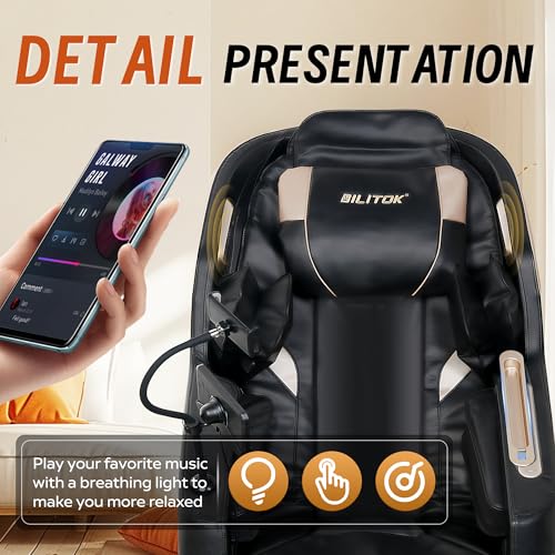 Black Full Body Zero Gravity Massage Chair with Heating V892856