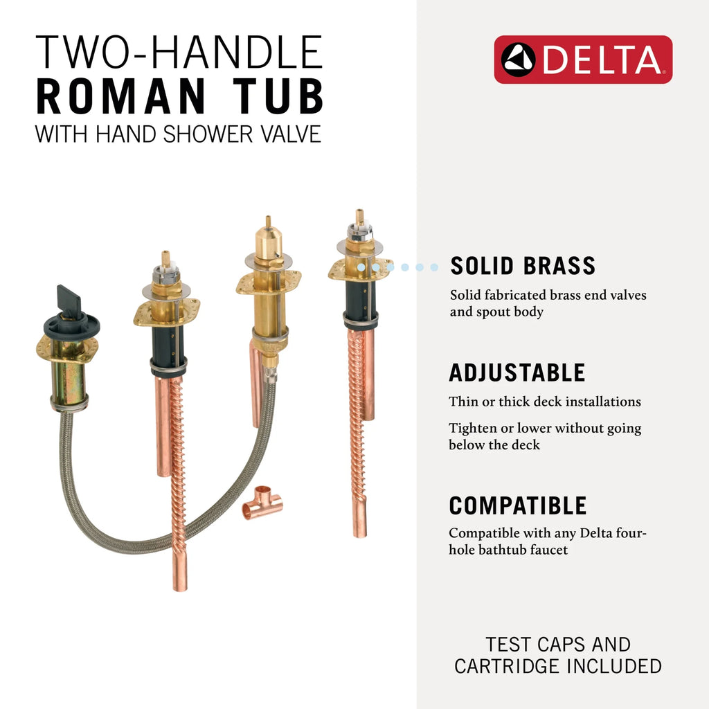 Two Handle Flexible Mount with Hand Shower F98173