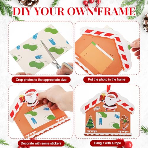 36 Pack Christmas DIY Picture Frames Craft Kit with Stickers N586588