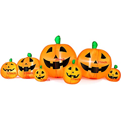 8 FT Inflatable Pumpkins LED Lights Decor U26267
