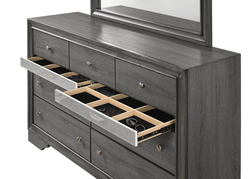 Gray 9 Drawer Wood Dresser W531467