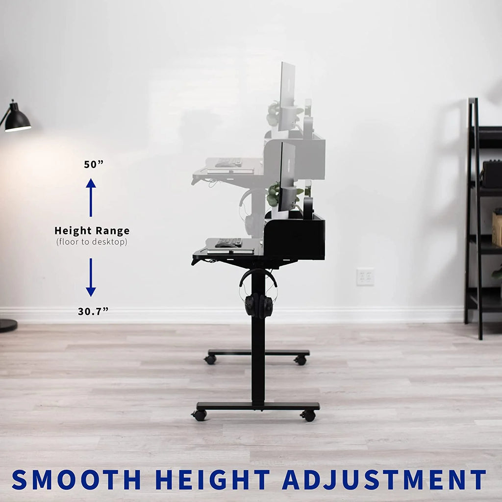 Height Adjustable Standing Desk with Storage Drawers H745481