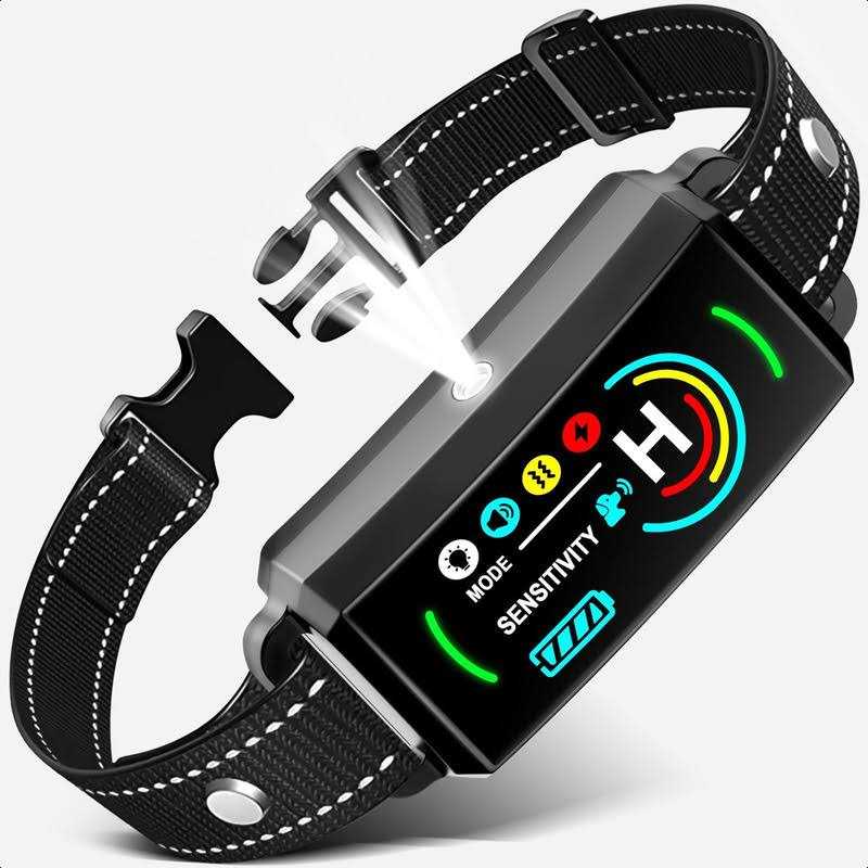 Rechargeable Anti-Bark Dog Collar with Flashing Light I444