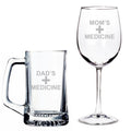 Medicine Mug and Wine Glass Set Q596