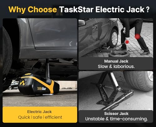 5 Ton 12V Hydraulic Electric Car Jack Kit with Impact Wrench and Tire Inflator Pump X10584
