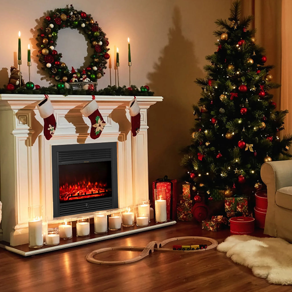 28.5 Electric Fireplace Insert Heater with Remote Y1681