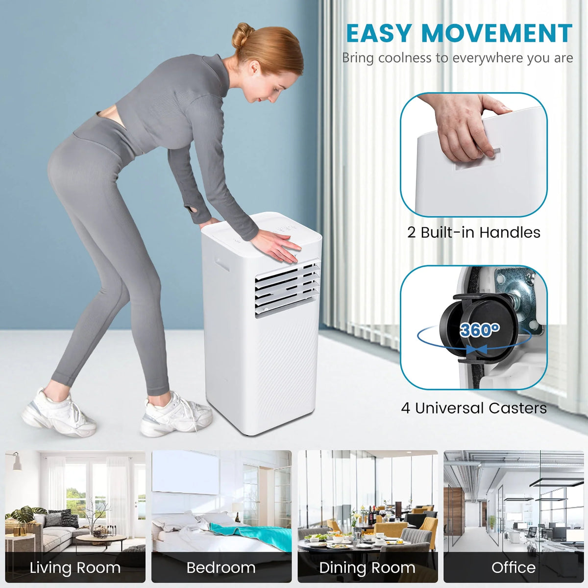 5000 BTU Portable Air Conditioner 4-in-1 N7631