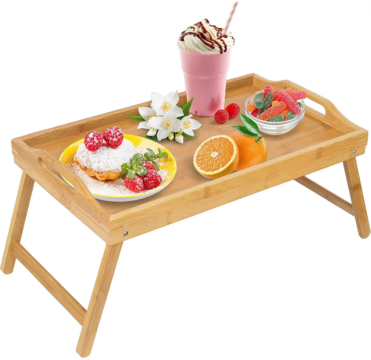 Bamboo Bed Tray with Folding Legs Y7270