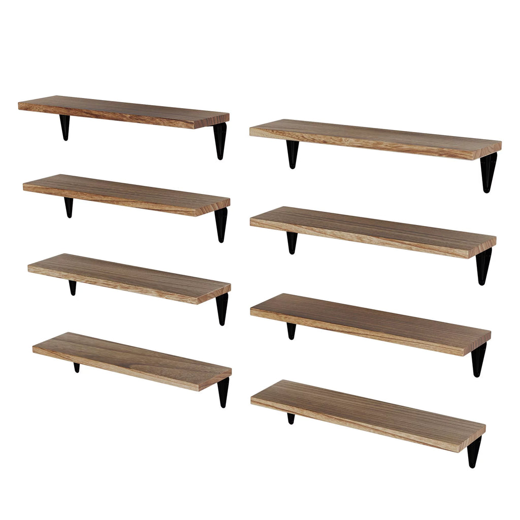Set of 8 Black Floating Shelves X669
