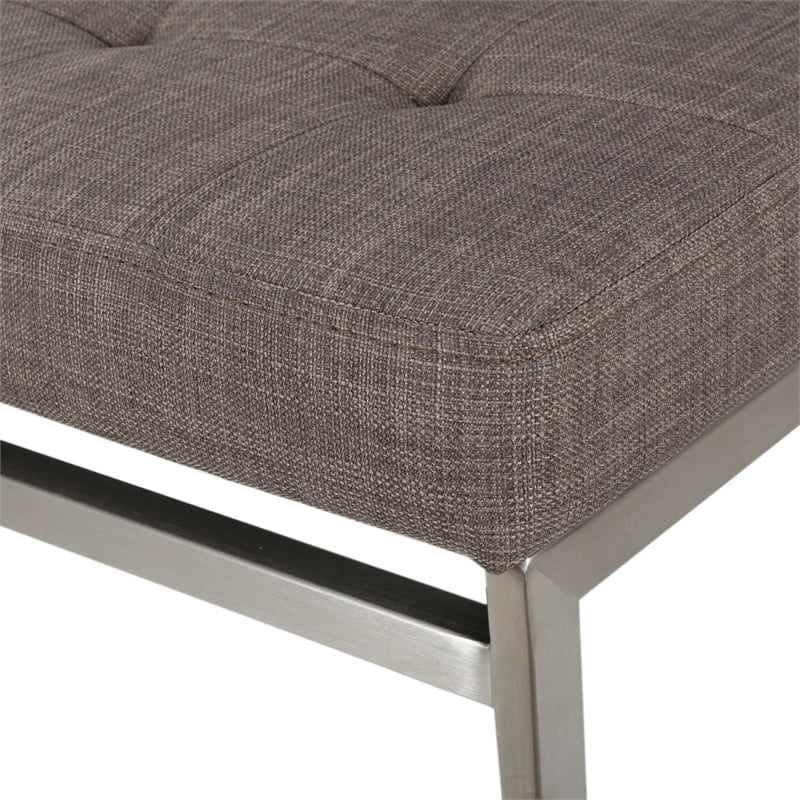 Light Grey Fabric Barstools Set of 2 J654573