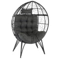 Oversized Wicker Egg Chair with Cushions L6684