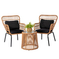 3 Piece All-Weather Wicker Bistro Set with Table Q643