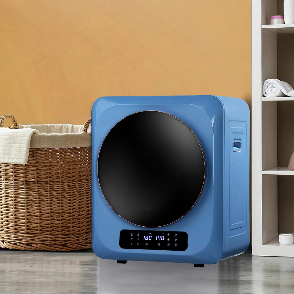 Compact Electric Laundry Dryer with Stainless Steel Drum V985388