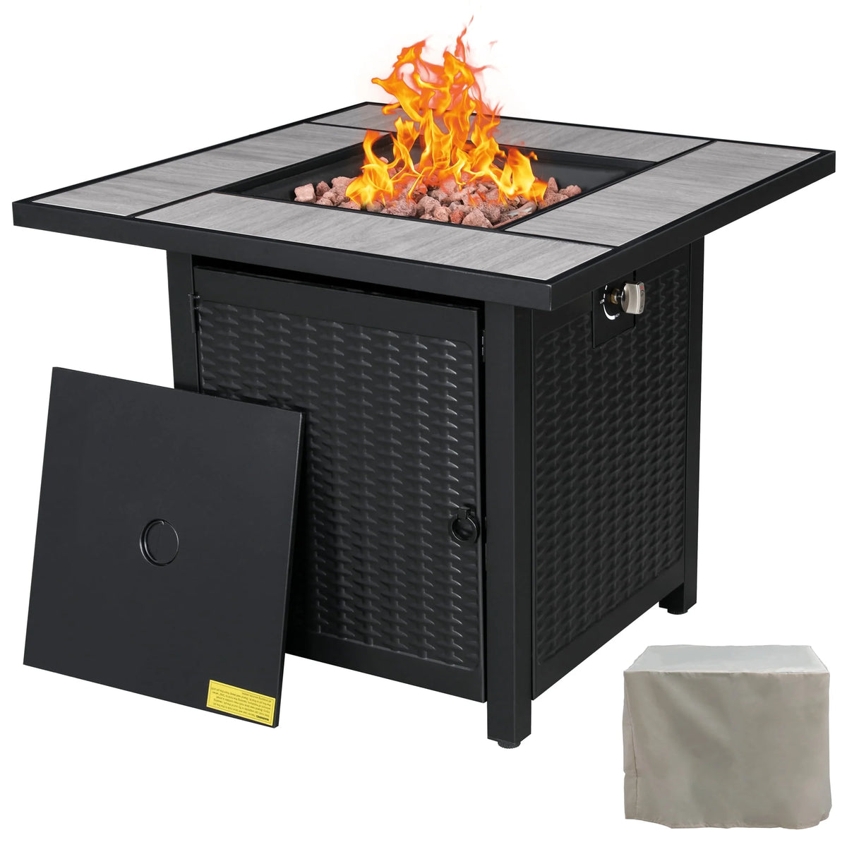 45 Propane Fire Pit Table 50,000 BTU Steel Gas Fire Pit N42861
