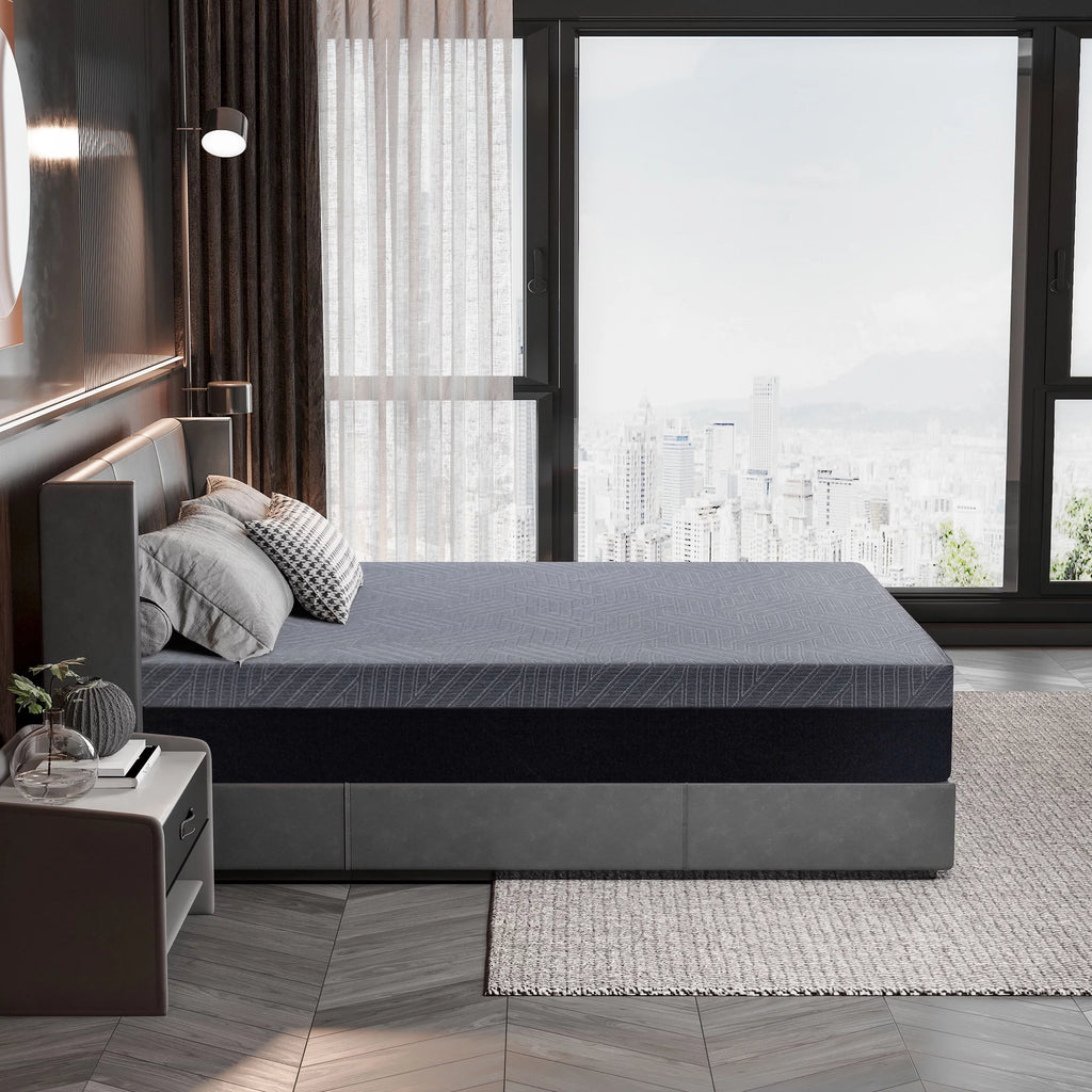 Black 10 inch Gel Memory Foam Twin Mattress P882