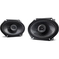 Black 6-in. x 8-In. 2-Way Full-Range Speakers, 2 Pack T817
