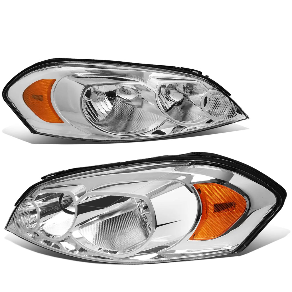 Chrome Housing Amber Corner Headlight Assembly T247