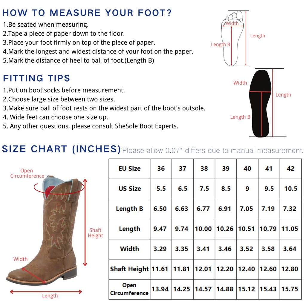 Brown Square Toe Western Cowboy Boots M75484