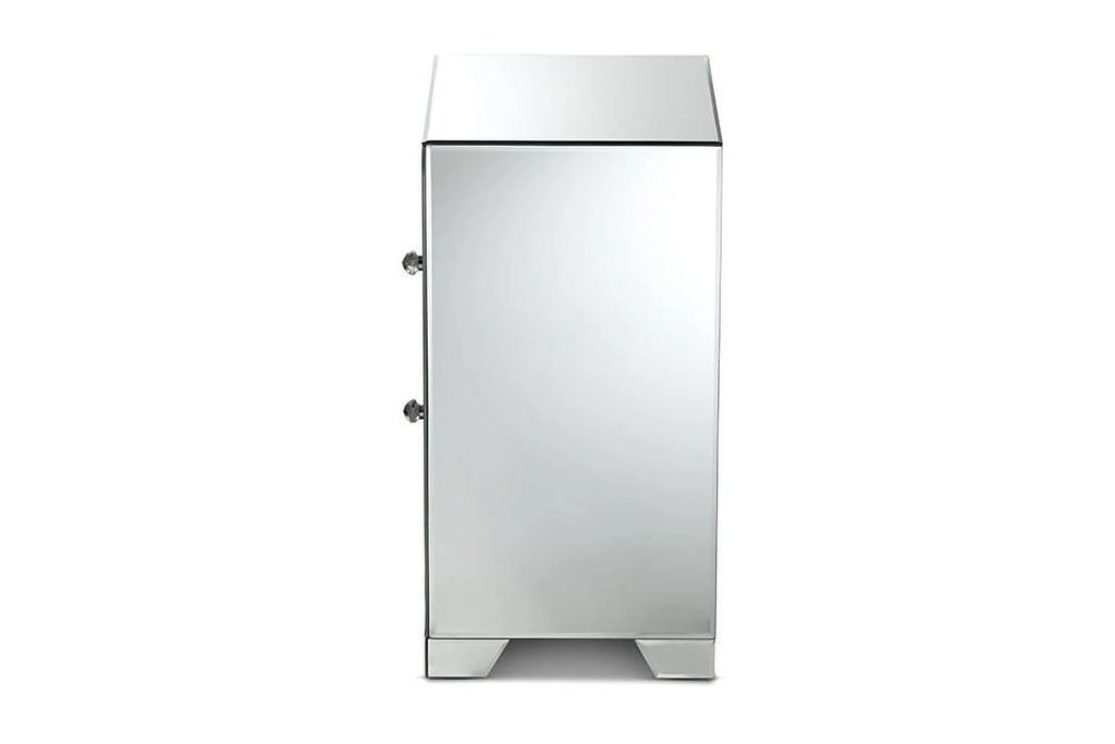 Mirrored 2-Drawer End Table O5607