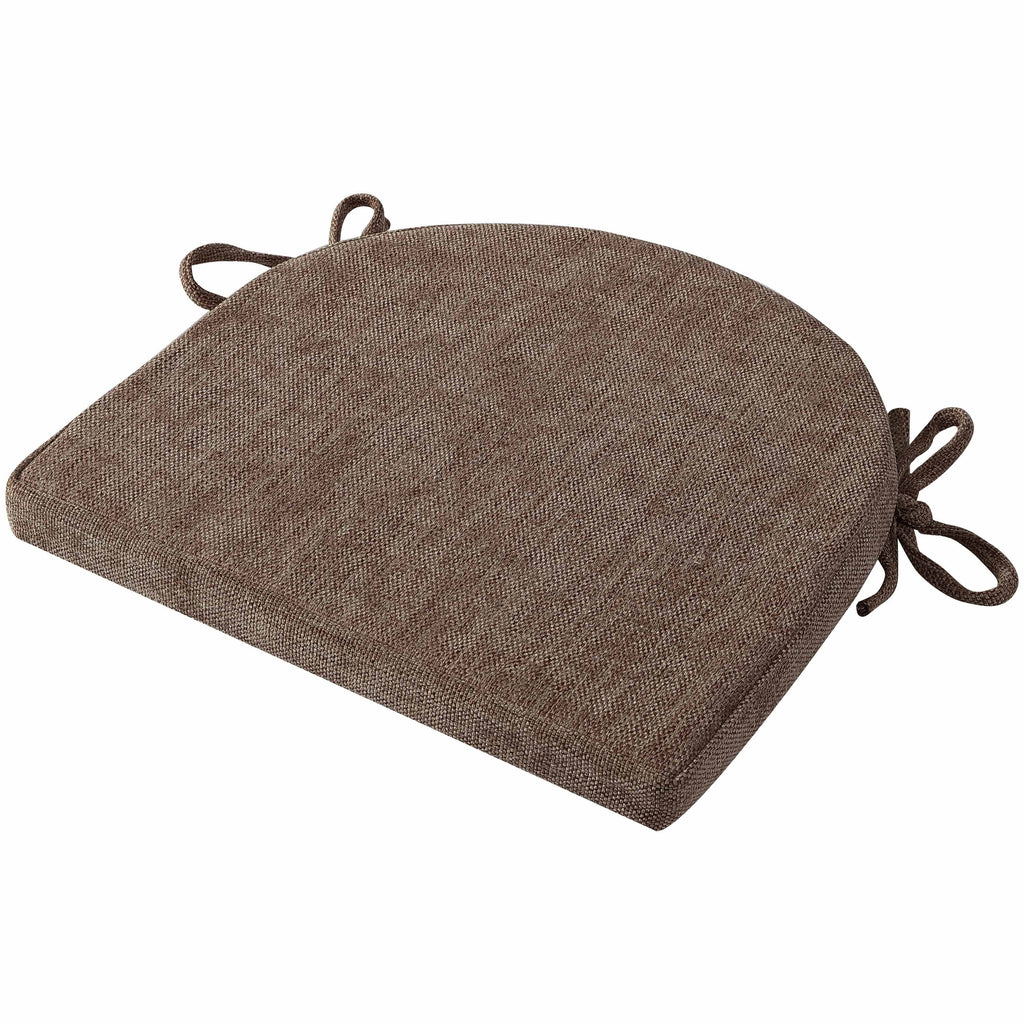 U-Shape Memory Foam Chair Pads with Ties 4 Pack W5619