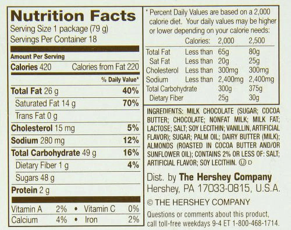 English Toffee Bars 2.8-Ounce Pack of 18 O22500