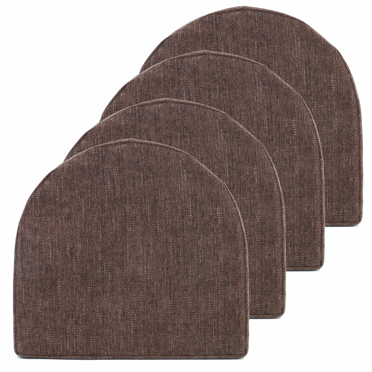 U-Shape Memory Foam Chair Pads with Ties 4 Pack W5619