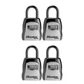 Lock Box, Resettable Combination Dials, 4 Pack W302