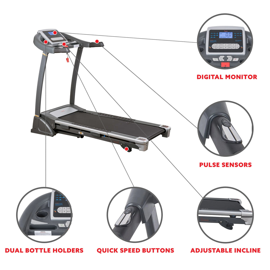 Foldable Electric Treadmill with Manual Incline U2664