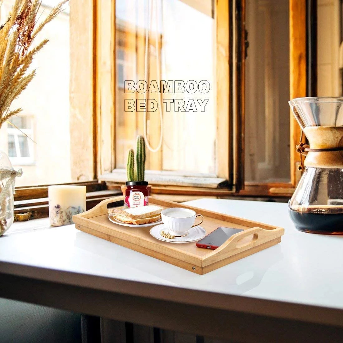 Bamboo Bed Tray with Folding Legs Y7270