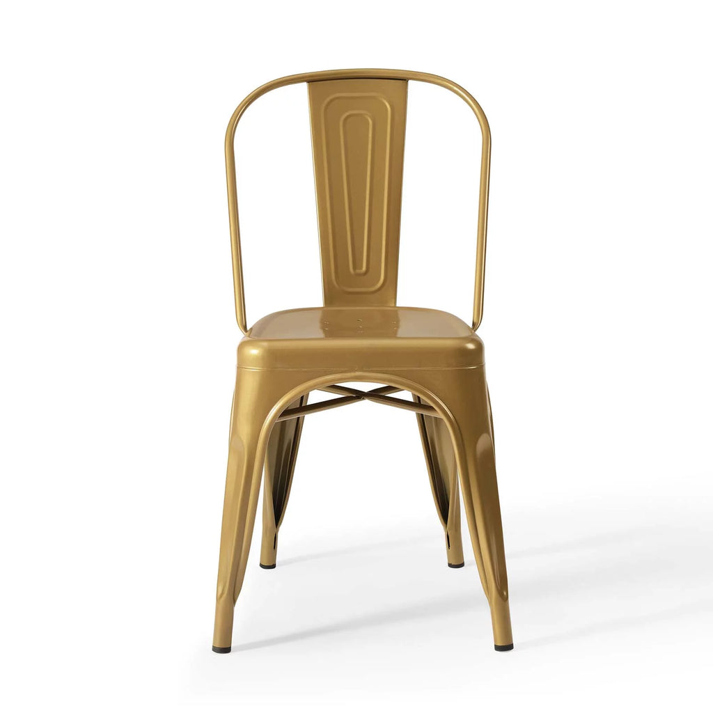 Gold Bistro Dining Side Chair Set of 2 G98286