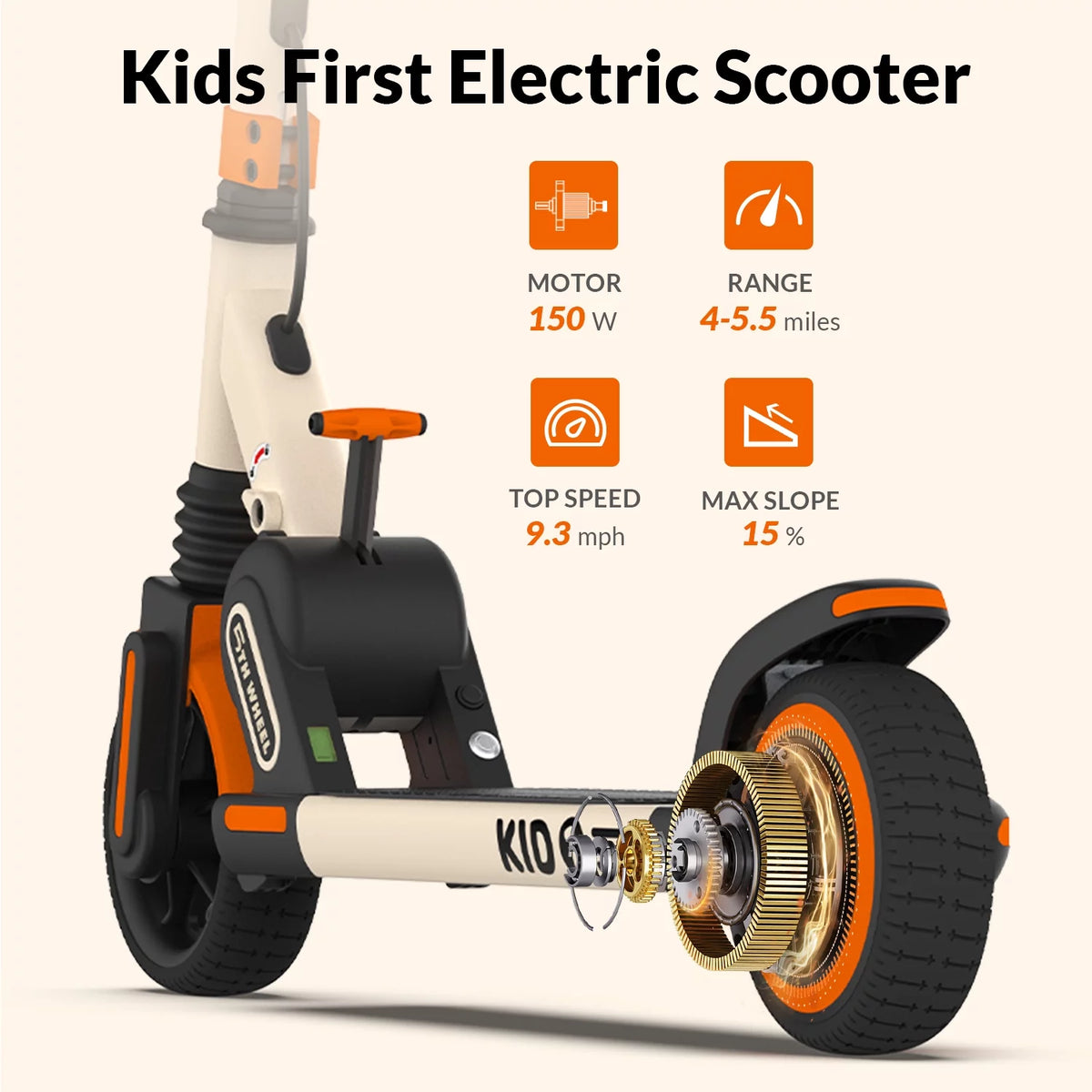 Electric Scooter with 6.5 Rubber Tires, 150W Motor, Foldable L793