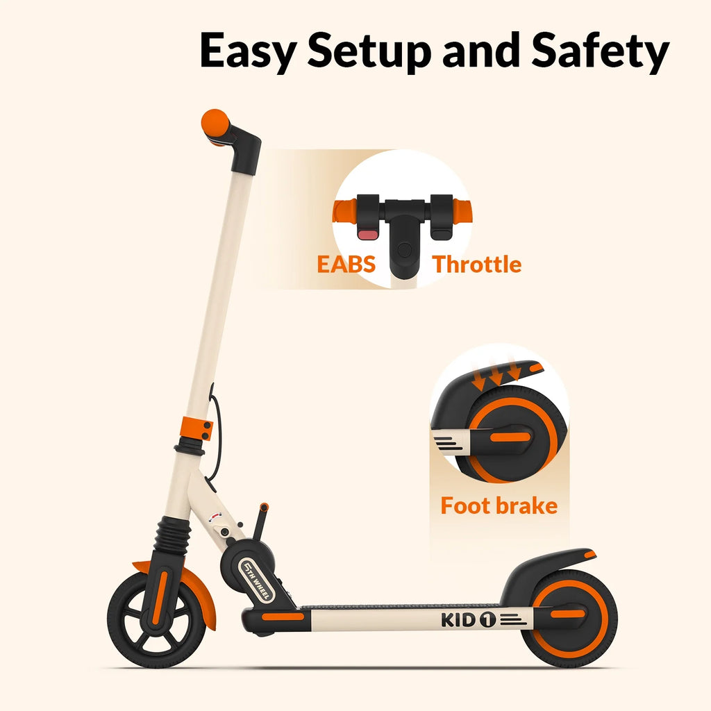 Electric Scooter with 6.5 Rubber Tires, 150W Motor, Foldable L793