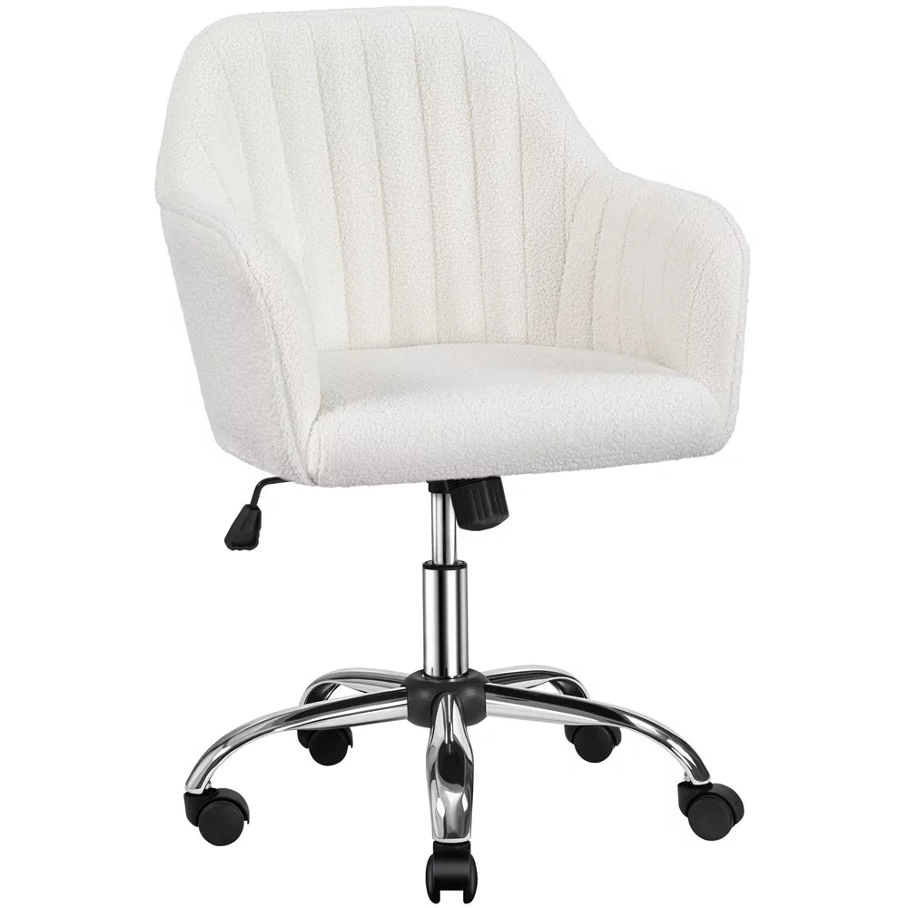 Pink Velvet Mid-Back Task Chair with Armrests L1726