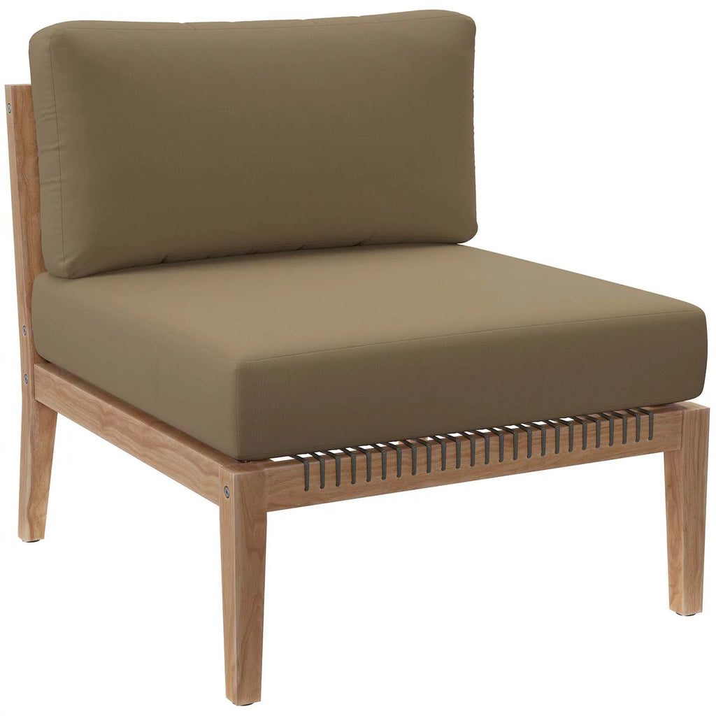 Teak Wood 4-Piece Sectional Sofa W533871