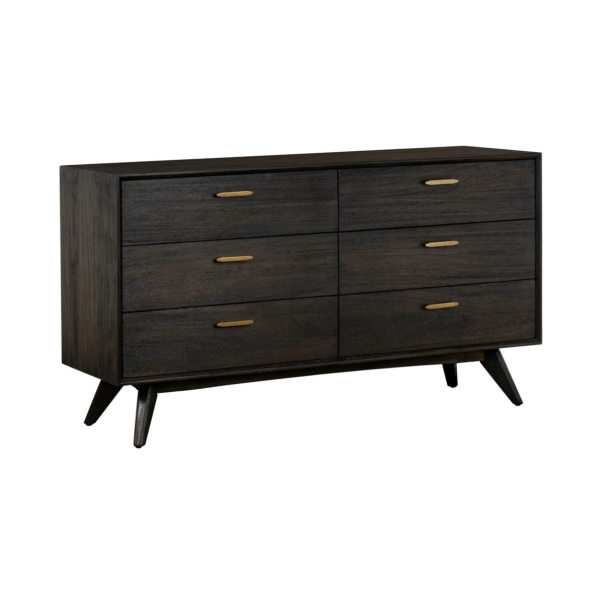 Brown Solid Wood Six Drawer Dresser A634051
