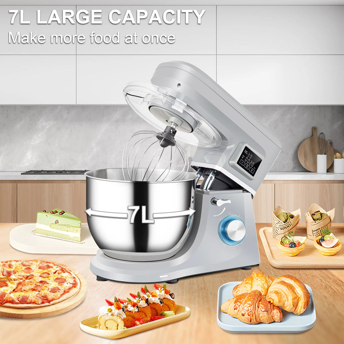 6-Speed Tilt-Head 7.4 Qt 450W Stand Mixer N3506