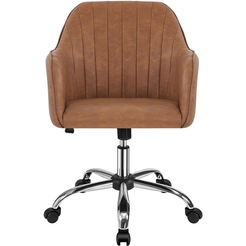 Pink Velvet Mid-Back Task Chair with Armrests L1726
