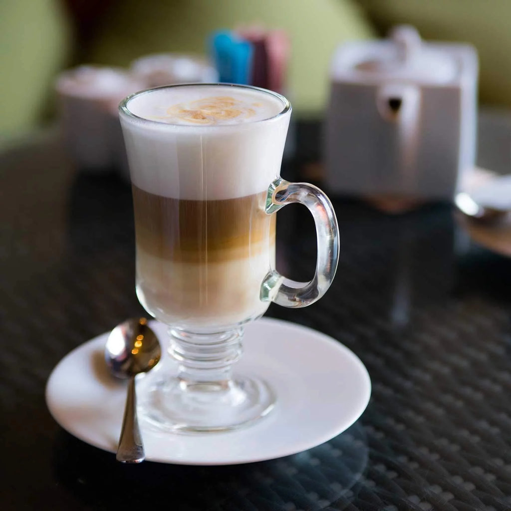 Irish Coffee Glass Coffee Mugs Footed 8 oz. (4) J384