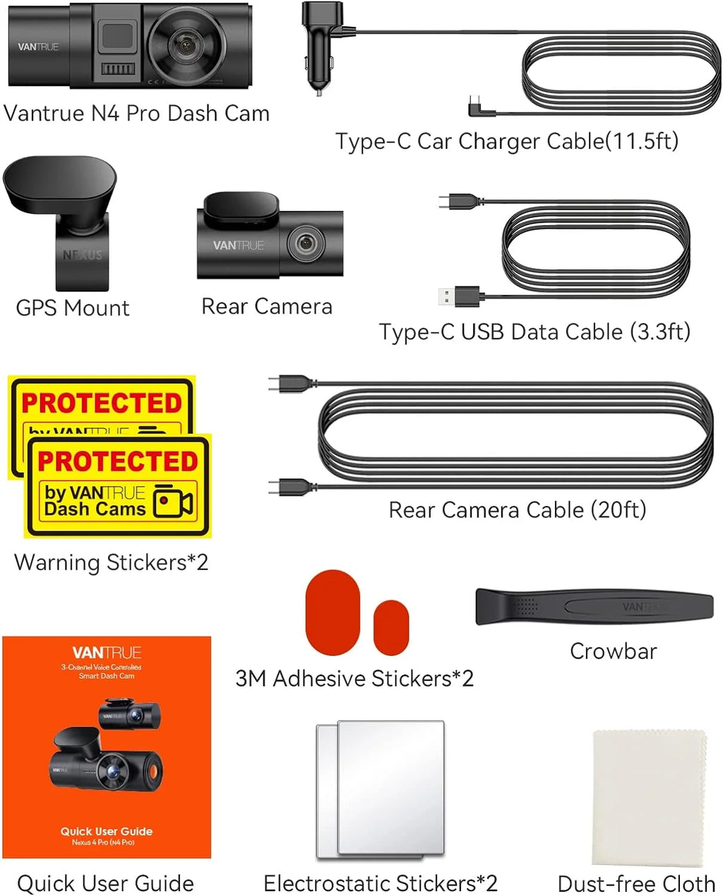 3 Channel 4K WiFi Dash Cam K702319