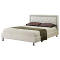 White Faux Leather Queen Bed N46028