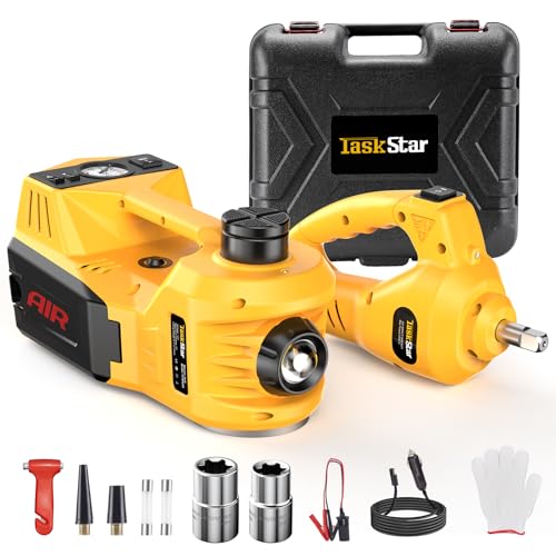 5 Ton 12V Hydraulic Electric Car Jack Kit with Impact Wrench and Tire Inflator Pump X10584