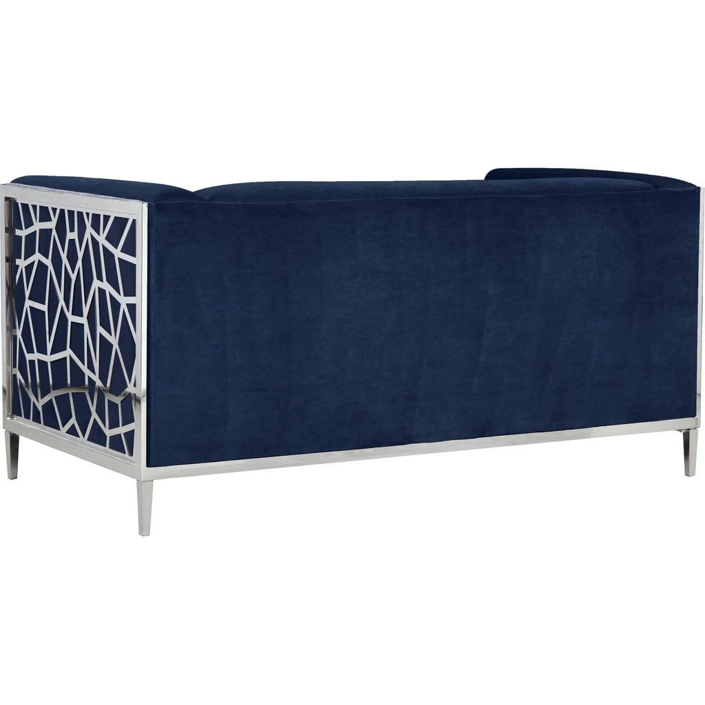 Black Velvet Loveseat K8678